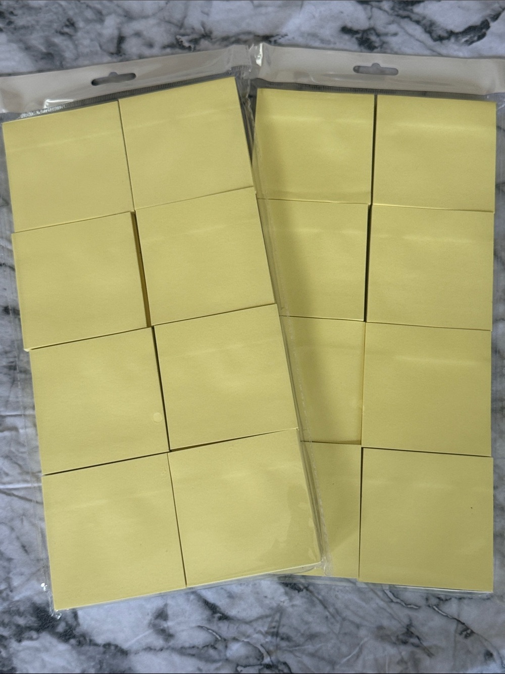 Yellow Sticky Note Pads, 2 Packs of 16 3”x3”, ~50 sheets per pack= 800 Sheets